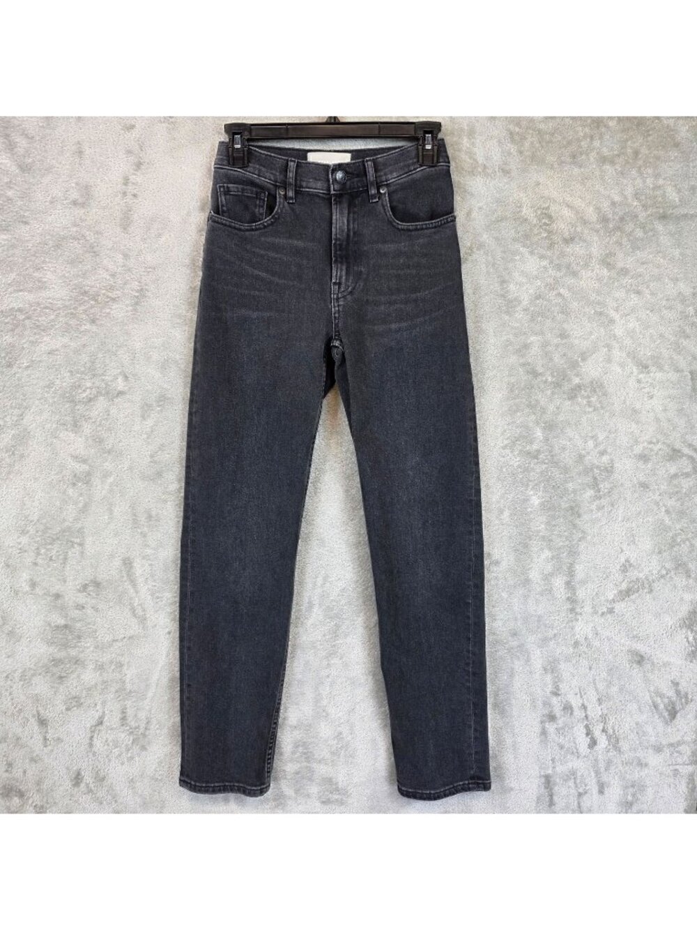 Everlane The Cheeky Jean Jeans Womens 25 Charcoal High Rise Slim Straight Denim